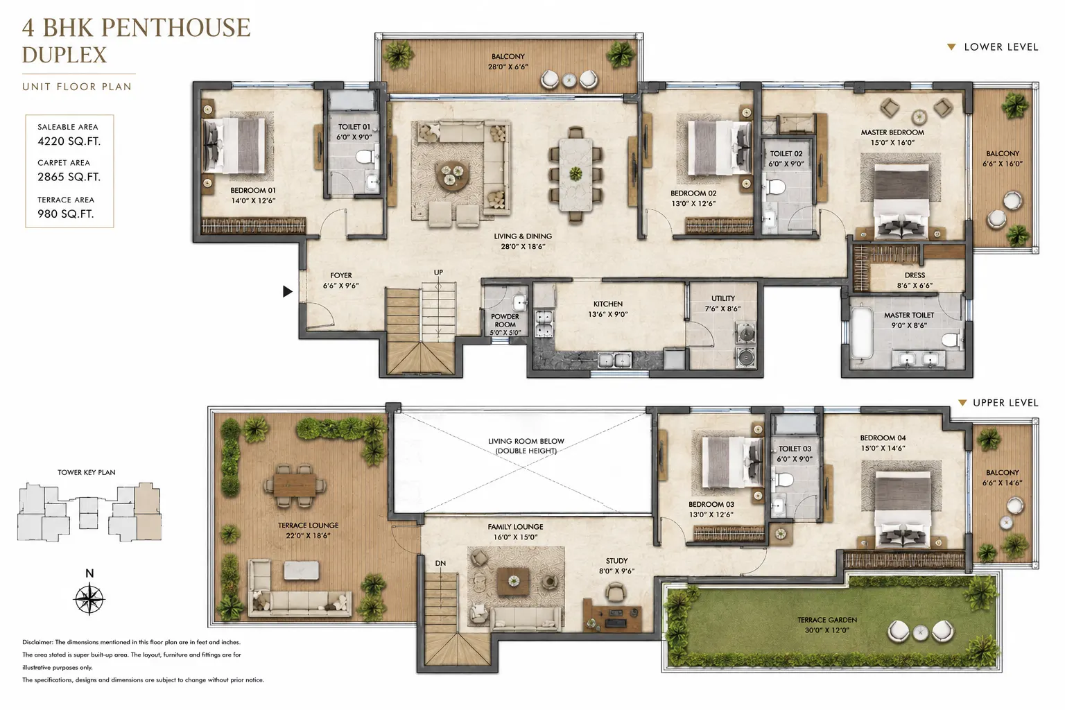 Godrej Verano 4 BHK + Duplex Floor Plan